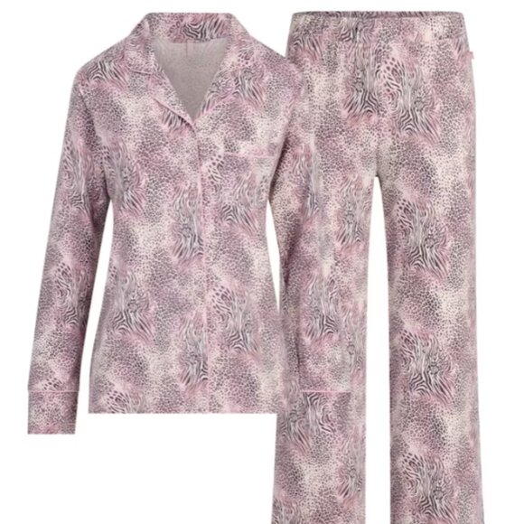 SKIMS Other - SKIMS Sleep Long Sleeve Button-Up Set – Bloom Mini Multi Animal – Size Large